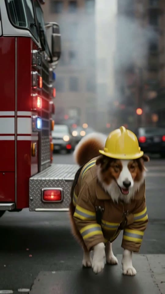 Firefighter Rescue AI pet video example